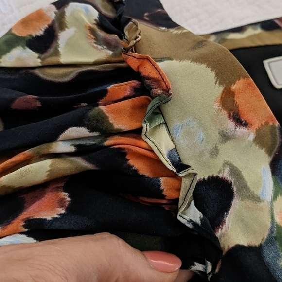 𝅺ANTHROPOLOGIE Moulinette Soeurs Silk Blend Cap Sleeve Dress 2 - Picture 6 of 13